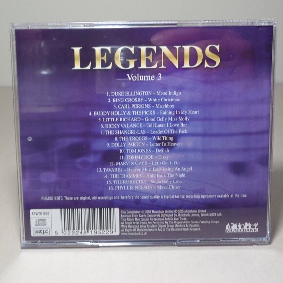 LEGENDS - Volume 3 by Various Artists / New CD / Compilation / 16 Tracks - Songs - Picture 3 of 6